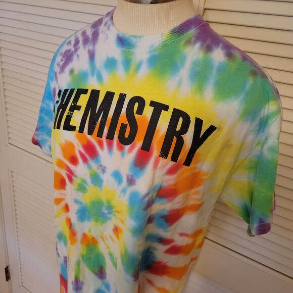 Gildan Ultra Cotton Tie Dye Chemistry Graphic Unisex T-Shirt Medium - Picture 3 of 7
